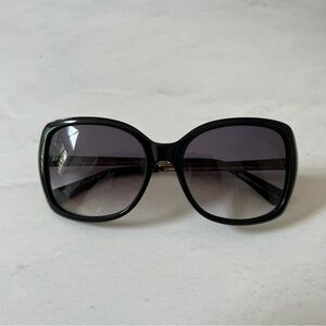 Balmain Black & Gold Sunglasses w/ Gray Gradient Lens